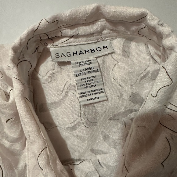Sag Harbor Women’s Button Up, XL - Picture 3 of 6